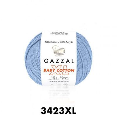 GAZZAL  BABY COTTON XL  3423 - 50% Хлопок, 50% Акрил 50 г/105 м